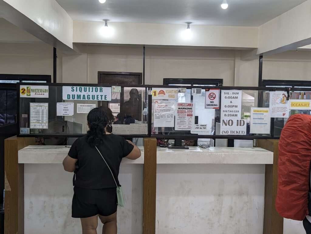 Smooth Sailing from Siquijor to Dumaguete: A Traveler's Guide 5 Going to the ticket counter after being called