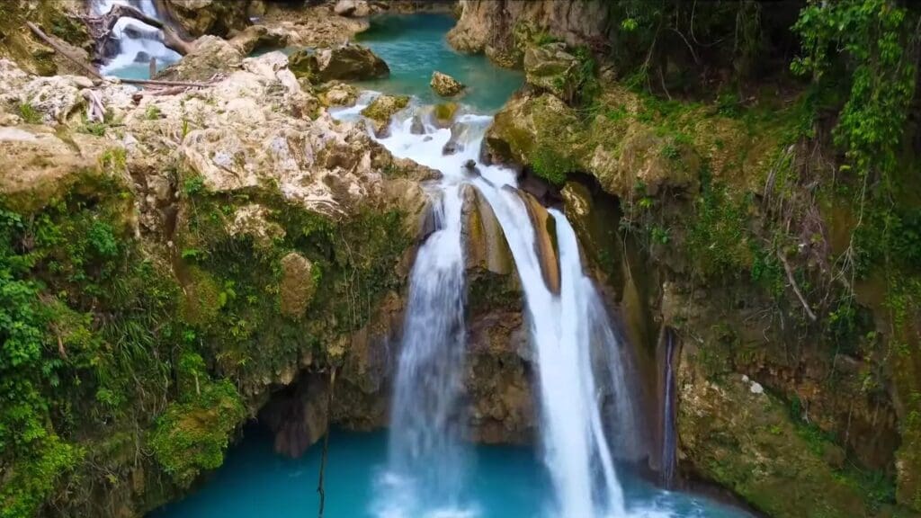 50 Of The Best And Most Famous Landmarks In The Philippines 24 Kawasan Falls, Cebu - A three-stage cascade of clear turquoise water