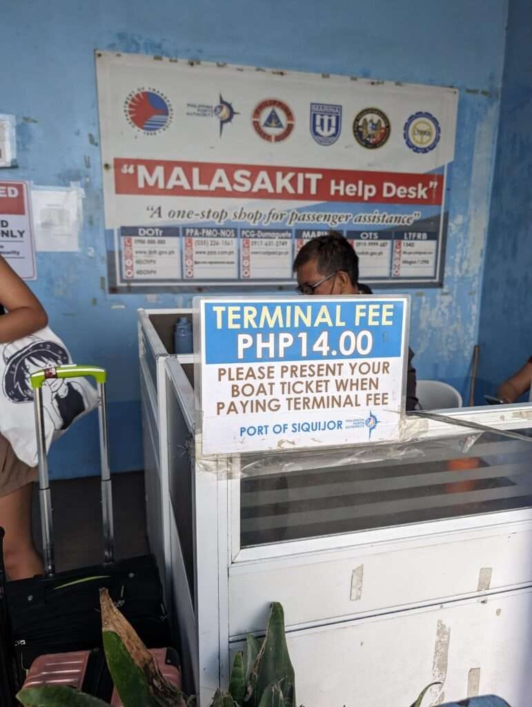 Smooth Sailing from Siquijor to Dumaguete: A Traveler's Guide 7 Paying the terminal fee