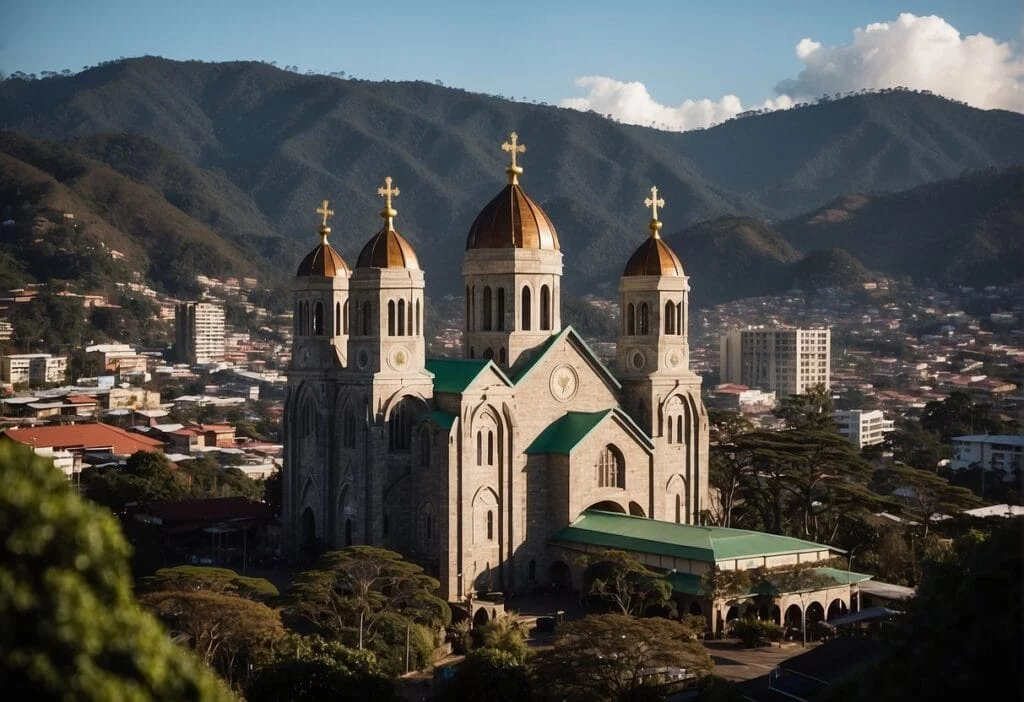 The Baguio Cathedral stands tall amidst the bustling city, symbolizing the cultural and community impact it has on the people of Baguio