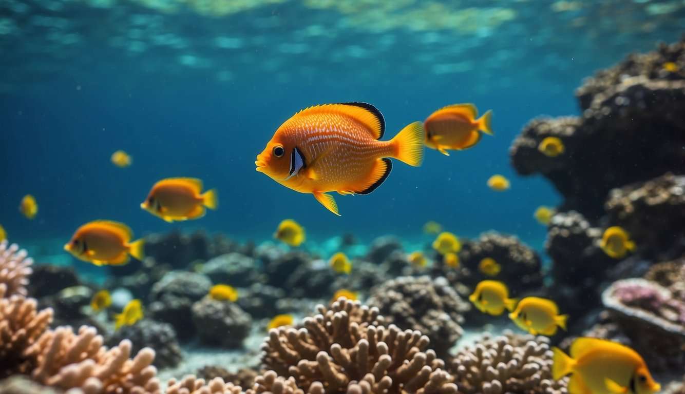 Tubod Marine Sanctuary: Diving & Beach Getaway In Siquijor 5 Colorful fish swim among vibrant coral in Tubod Marine Sanctuary, as crystal-clear waters shimmer under the warm sun