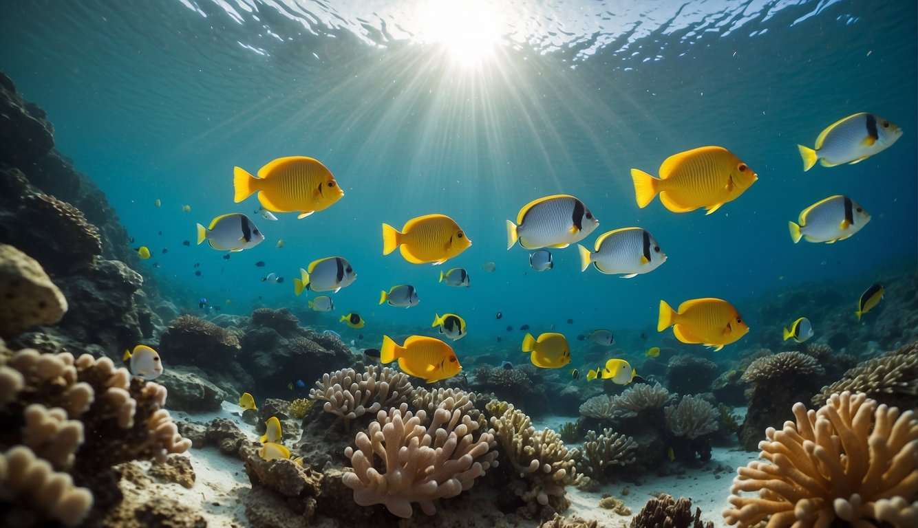 Tubod Marine Sanctuary: Diving & Beach Getaway In Siquijor 4 Colorful fish swim among vibrant coral in the Tubod Marine Sanctuary, surrounded by crystal-clear waters and healthy marine life