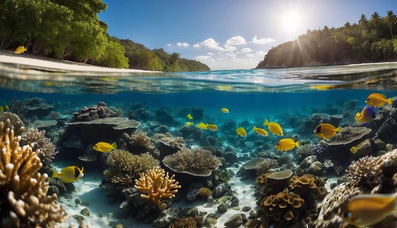 Tubod Marine Sanctuary: Diving & Beach Getaway In Siquijor 6 Crystal clear waters teeming with colorful fish and vibrant coral formations, surrounded by lush greenery and a pristine beach