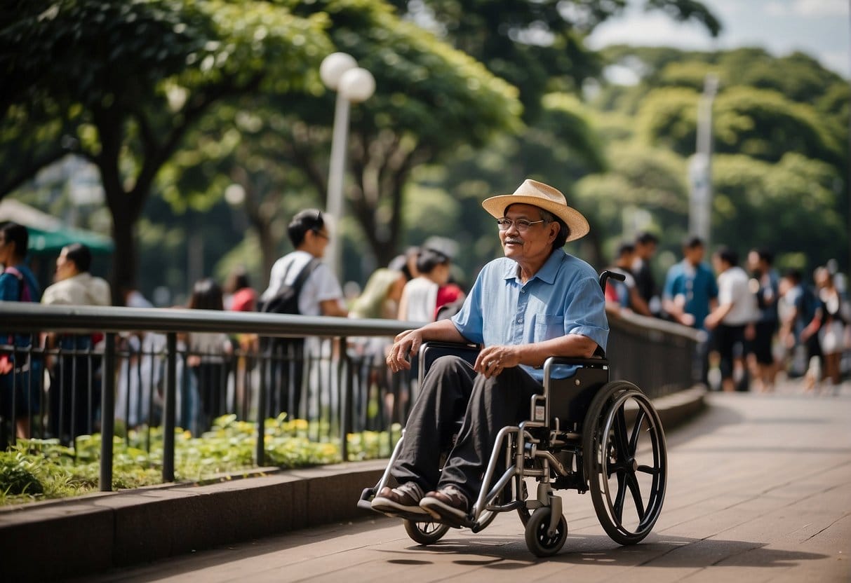 Rizal Park Manila: Exploring the Historic Landmark and Cultural Hub 8 People with disabilities easily access Rizal Park via wheelchair ramps. Nearby, a public transportation stop provides convenient access for all visitors